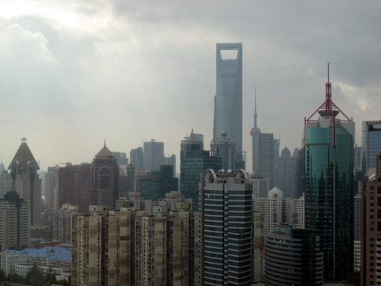 The Shanghai skyline from my hotel