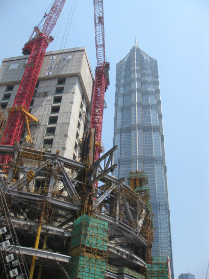 The Shanghai Tower under construction