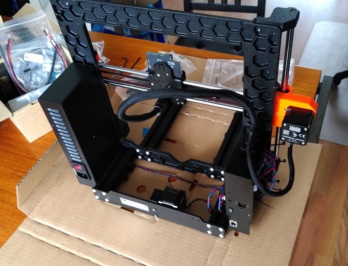 Prusa MK4S build in progress.