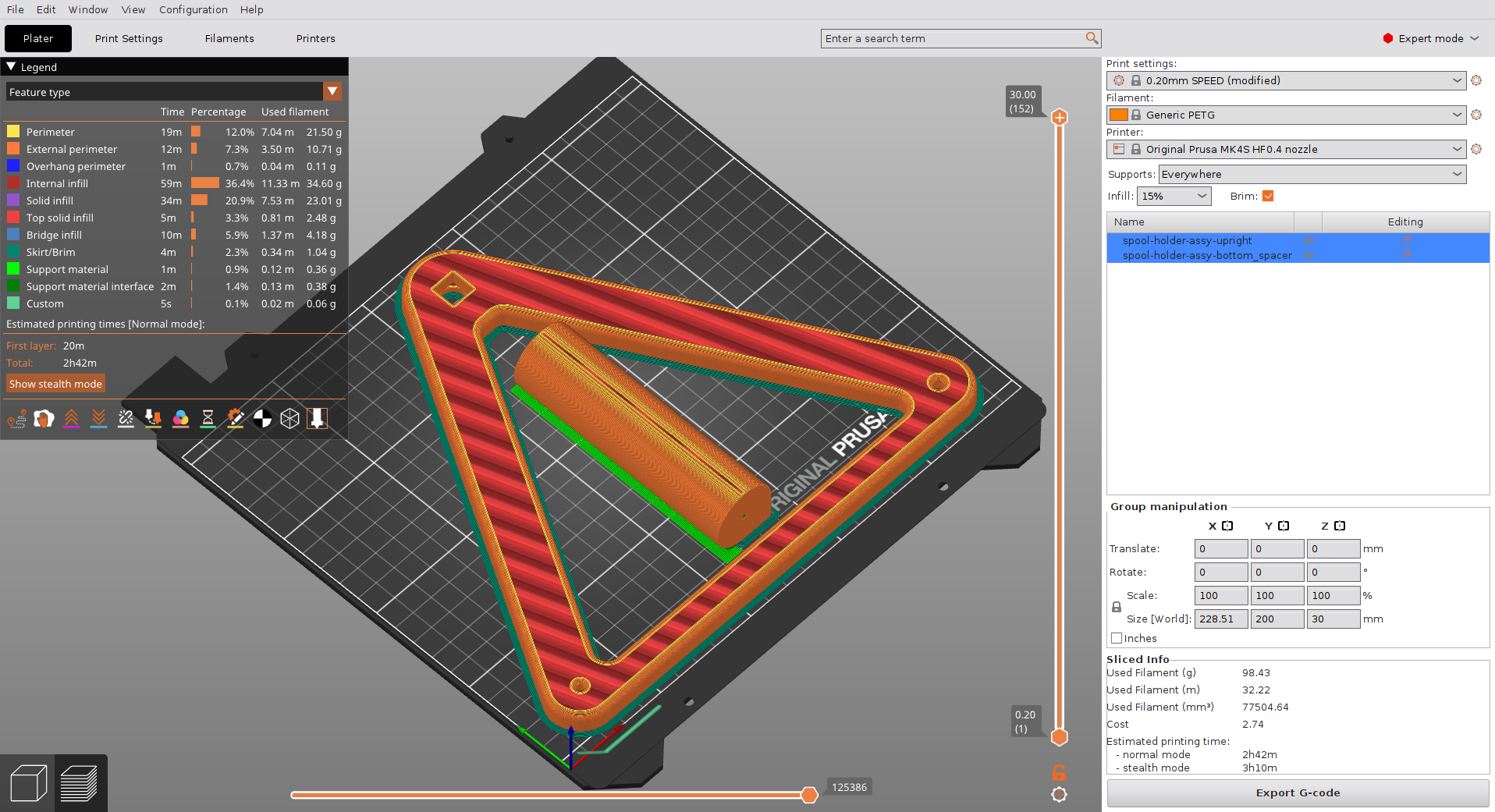 print job for spool holder structure.